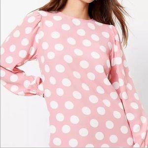 LOFT Polka Dot Shift Dress